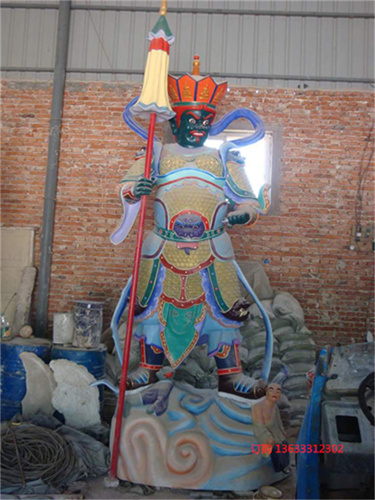 佛像厂家天王殿 四大天王神像佛像 玻璃钢彩绘雕塑