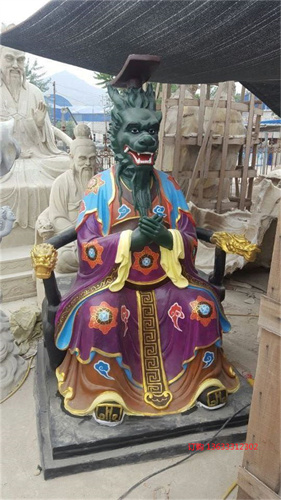 玻璃钢彩绘四海龙王神像 龙父龙母玻璃钢雕塑