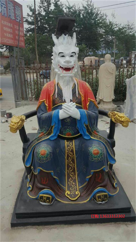 玻璃钢四海龙王厂家 彩绘龙王爷神像 四海龙王雕塑厂家