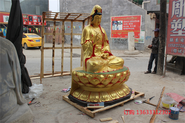 观音雕像厂家 玻璃钢佛堂神像摆件 尺寸定做