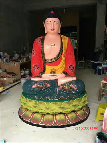 玻璃钢三宝佛雕塑 树脂佛像 木雕铜雕五方佛 七宝佛