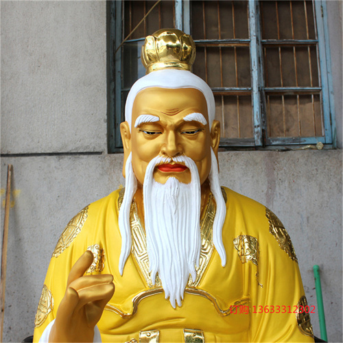 玻璃钢彩绘工艺三清雕塑 十二金仙塑像