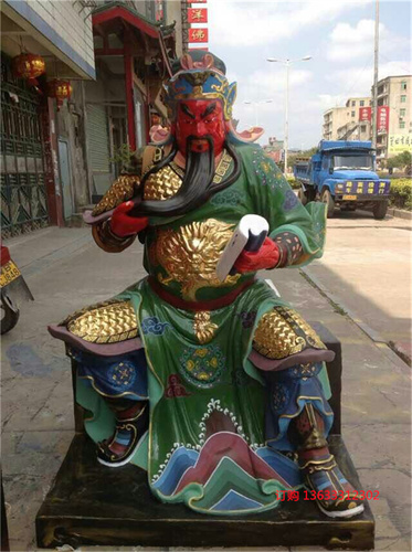玻璃钢铜雕彩绘关公武财神韦陀菩萨招财镇宅家装摆件雕塑