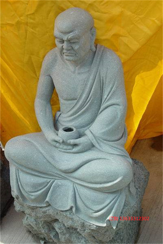 石雕十八罗汉坐姿雕塑 寺庙佛像花岗岩十八尊者护法广场石摆件