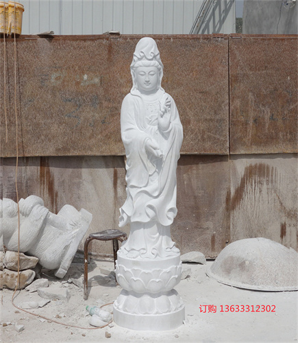 菩萨观音石雕 花岗岩人物雕刻  户外寺庙供奉摆件