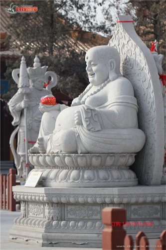 汉白玉石雕弥勒雕像观音菩萨像石材释迦牟尼佛大肚笑佛寺庙供奉
