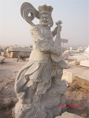 石雕四大护法天王大型花岗岩雕塑人物佛像寺庙供奉四大金刚定制做