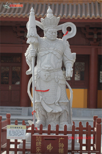 石雕四大天王门神加工 寺庙门口两侧摆件 佛像雕塑