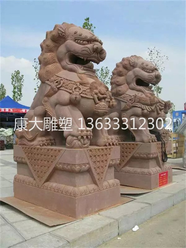 花岗岩石狮子石雕动物雕刻别墅景区广场公园异形石材定制