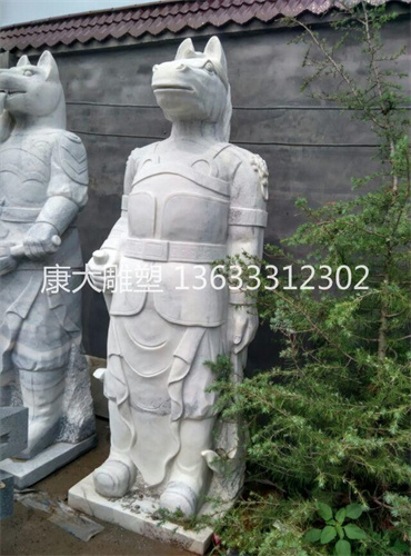 石雕牛工艺品 大理石牛雕塑工艺 石雕十二生肖厂家
