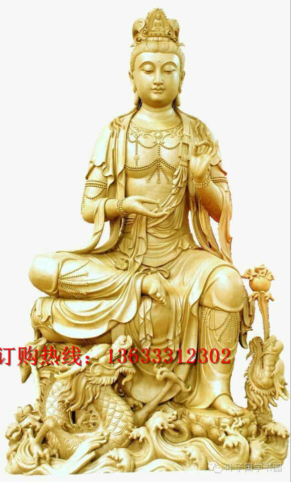 庙景区大型玻璃钢彩绘佛像景观摆件 彩绘观音雕塑定制厂家