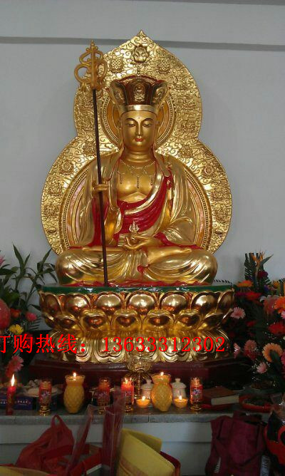 玻璃钢佛像雕塑 玻璃钢彩绘寺庙观音佛像定制