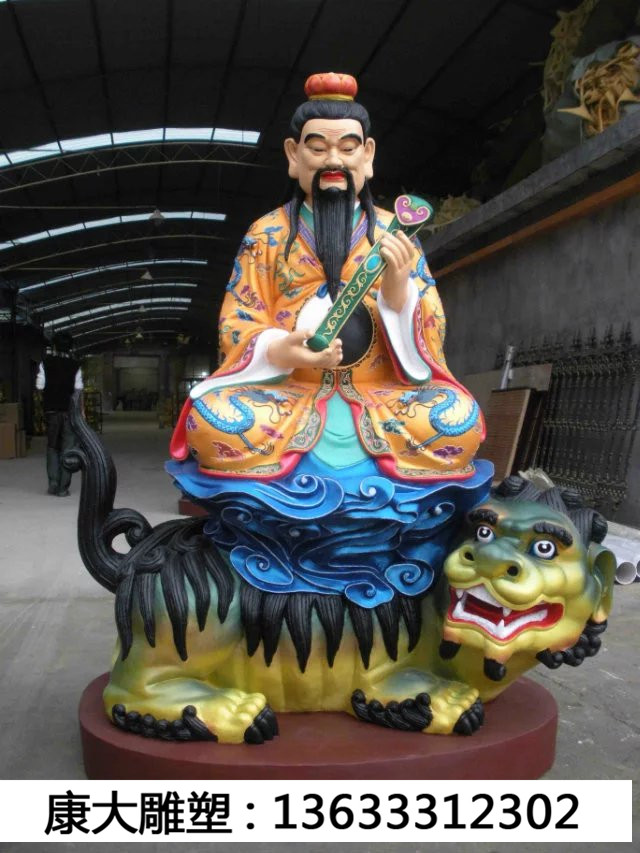 玻璃钢彩绘佛像 玻璃钢二十四诸天神像 彩绘三清祖师像雕塑