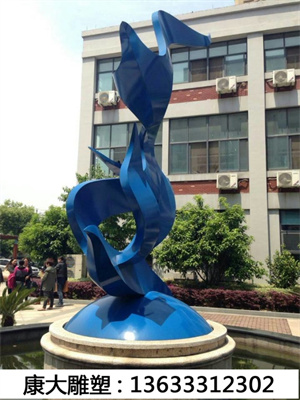 不锈钢异形镜面雕塑 锻造景观雕塑 不锈钢广场大型地标雕塑
