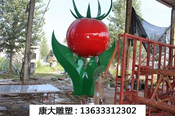 红色不锈钢城市雕塑 户外广场大型摆件 彩绘异形雕塑