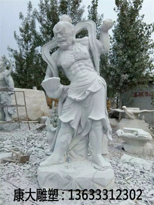 石雕十八罗汉西方三圣哼哈二将寺庙汉白玉佛像雕塑定制