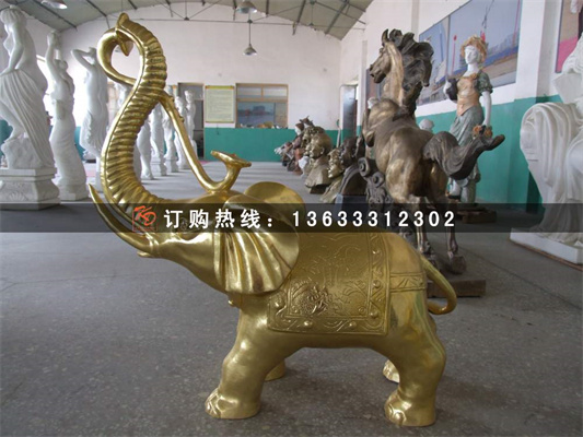 广场铸铜大象雕塑 吉祥如意铜象雕塑 招财镇宅