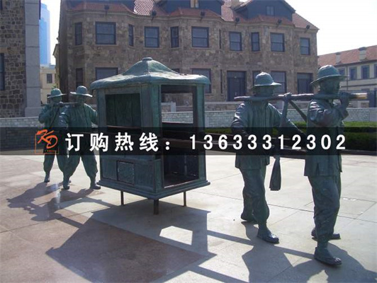 玻璃钢铸铜人物雕塑 广场艺术雕塑设计 专业定制街道仿铜雕像摆件