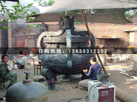 铸铜鼎开业礼品鼎 大型铜雕铜鼎雕塑铸造 可定制尺寸