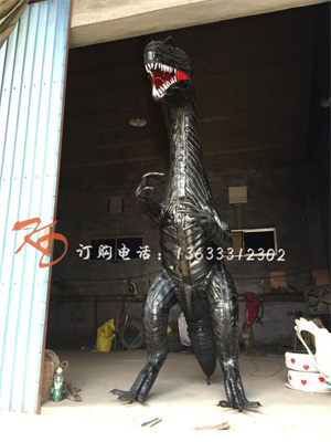 户外城市景观轮胎恐龙装饰雕塑摆件定制生产厂家