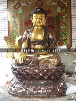 大型铸铜地藏王菩萨佛像雕塑 彩绘铸铜寺庙佛像定制