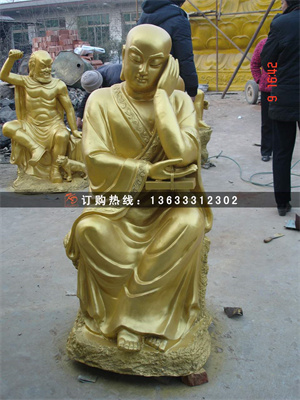 铸铜十八罗汉神像寺庙佛像降龙卧虎18尊者纯铜摆件生产厂家