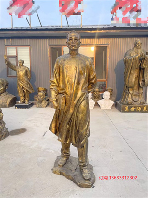 玻璃钢人物雕塑 古代名人雕塑 校园弘扬名人雕塑