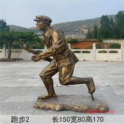 玻璃钢长征红色主题雕塑 抗战英雄革命人物纪念雕像定制