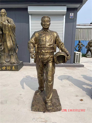 玻璃钢红色主题雕塑 玻璃钢纪念红军人物雕塑 仿铜人像雕塑