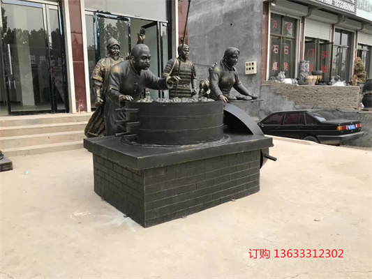 商业街步行街铸铜买卖人物雕塑 铸造民俗文化情景小品铜雕