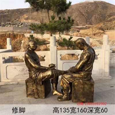 铸铜人物雕塑制作户外园林铸造古代民俗文化小品旅游景区铜雕摆件