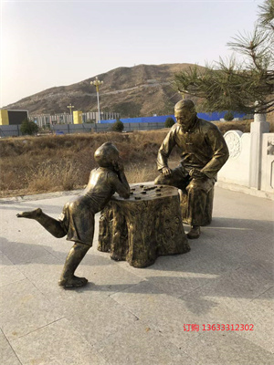 公园铸铜人物景观小品定制 小区铸铜人物景观小品制作厂