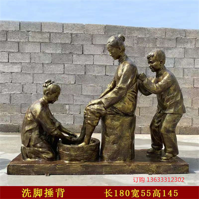 步行街铸铜人物景观小品制造厂  民俗主题景观小品人物雕塑步行街广场装饰摆件