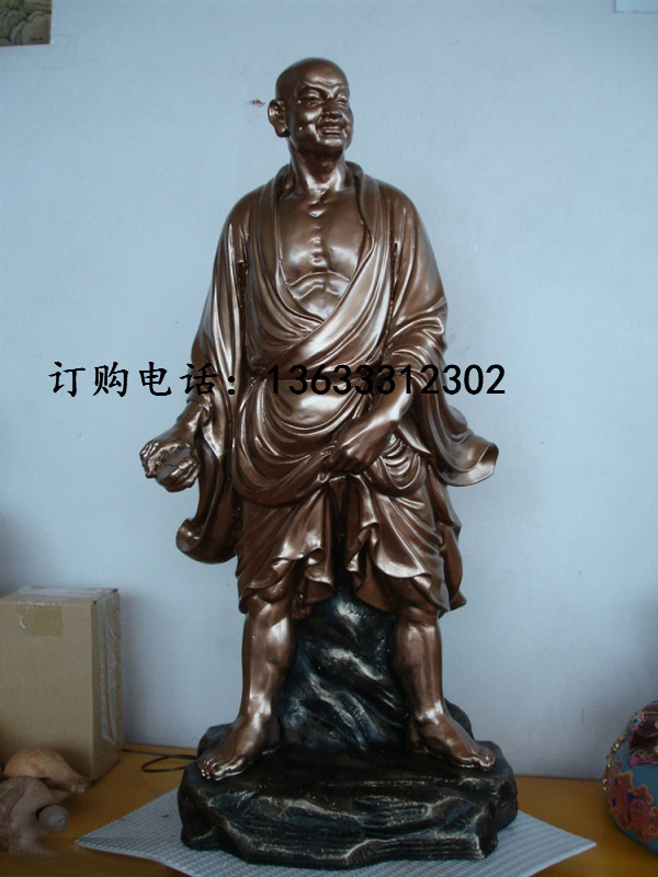 玻璃钢十八罗汉厂家 十八罗汉佛像雕塑 玻璃钢佛像厂家