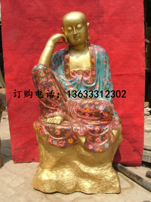 大型玻璃钢十八罗汉定制 十八罗汉生产厂家 玻璃钢佛像雕塑厂家
