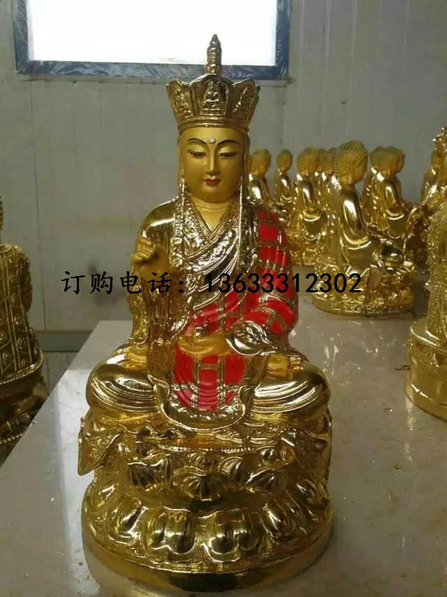 寺庙玻璃钢佛像雕塑厂家 玻璃钢地藏王 树脂文殊菩萨定做厂家