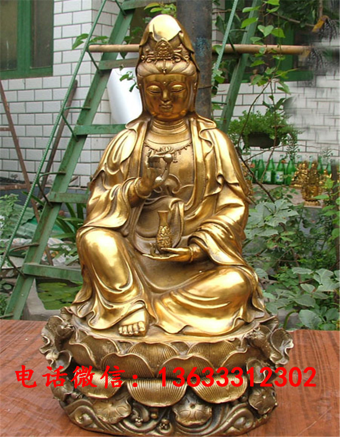 铜雕寺庙观音菩萨铜像定制铸铜千手观音雕塑定制厂家