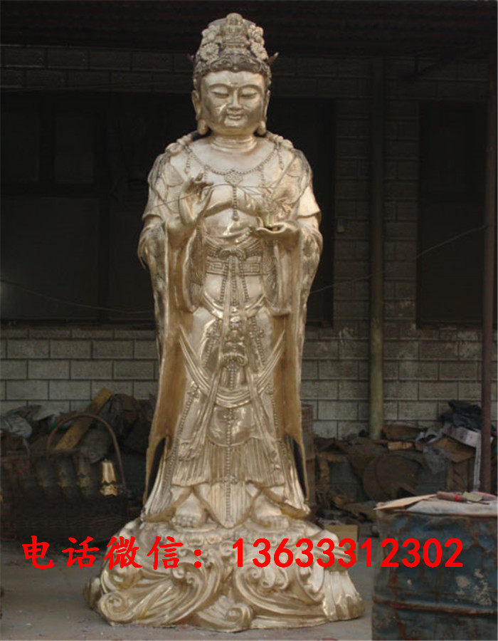 铸铜千手观音雕塑 观音菩萨雕塑 立式观音菩萨铜雕