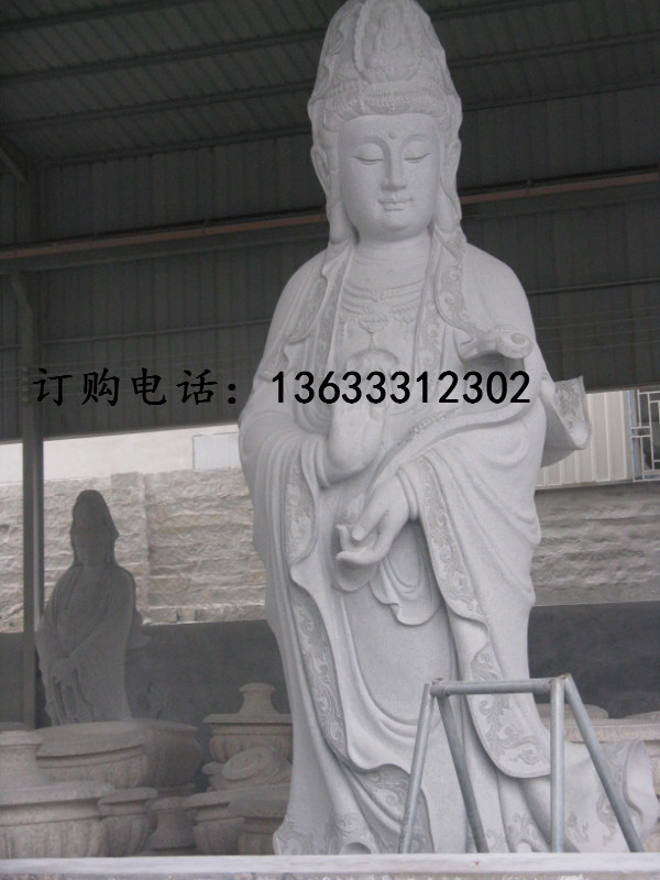 石雕佛像观音菩萨像汉白玉滴水观音大理石地藏王供奉大型佛像雕塑