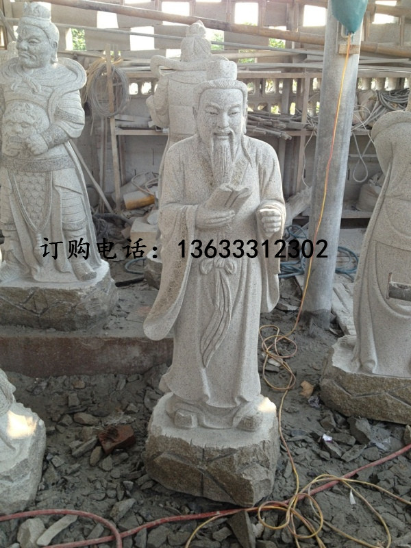 汉白玉花岗岩观音石雕观音佛像 定制石像佛像雕塑定制