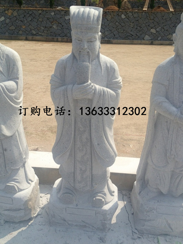 石雕土地公土地婆雕塑青石神像坐像雕塑寺院庙宇供奉吉祥招财摆件