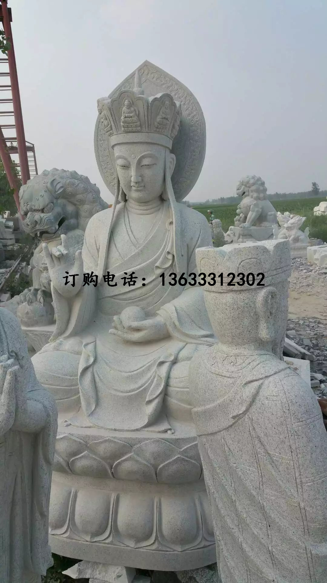 石雕四大金刚天王寺庙佛像祠堂人像雕刻花岗岩石材古代人物雕塑