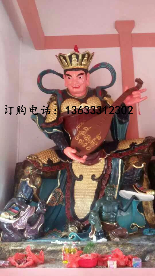 四大天王佛像寺庙天王殿雕塑摆件树脂玻璃钢四大金刚护法神像中式