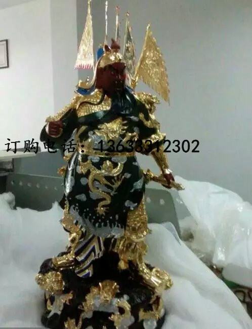 定制大型铸铜关公雕塑铸铜九龙关公雕像酒店武财神关公景观摆件