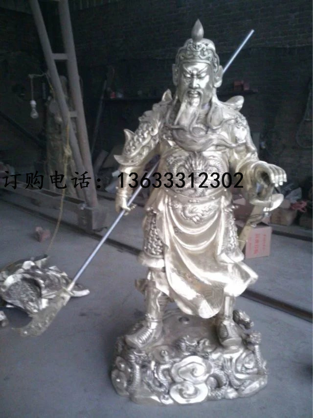 铸铜关公摆件 寺庙铜雕佛像 庙宇供奉铜关公雕塑