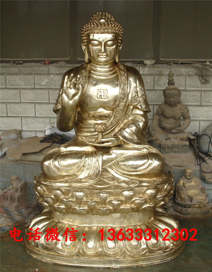 大型铸铜佛像观音菩萨纯铜寺庙人物地藏王罗汉三面观音铜雕塑摆件