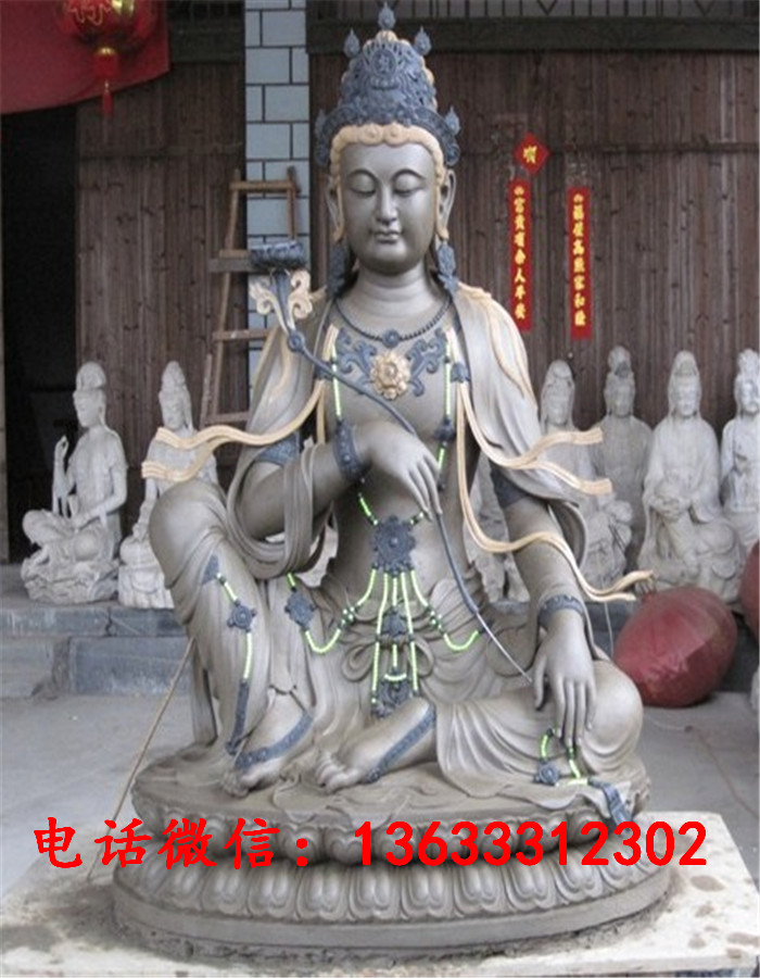 厂家铸造铸铜观音铜佛像雕塑 玻璃钢铸铜贴金彩绘佛像雕塑定制厂家