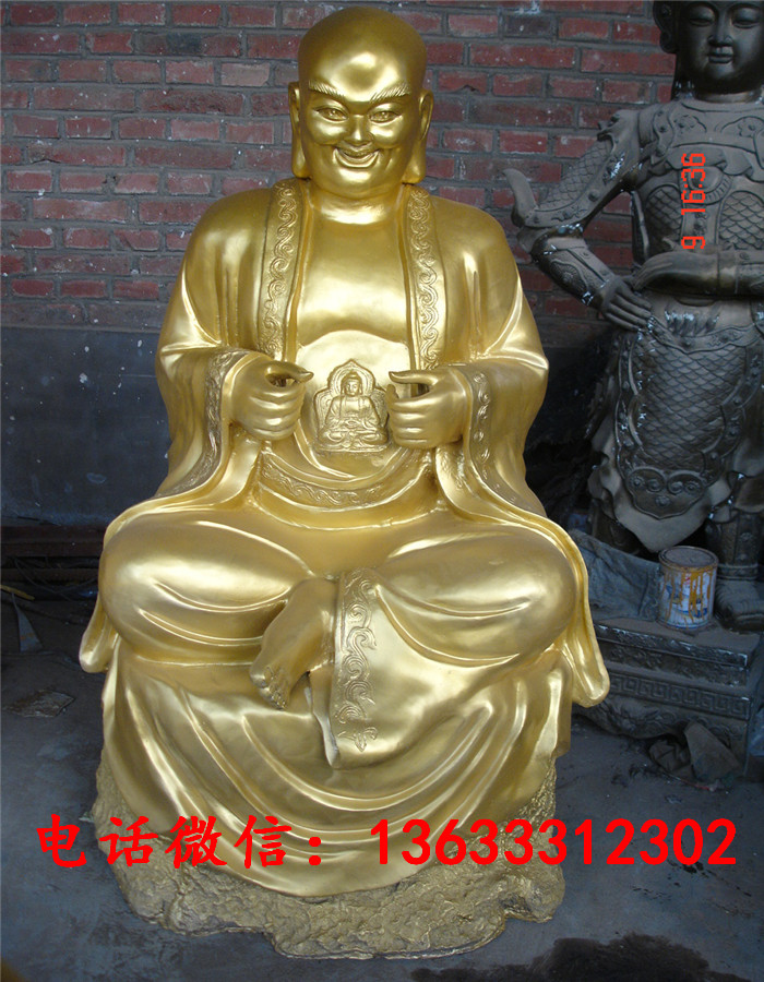 地藏王菩萨铜佛像 寺庙贴金彩绘铸铜地藏铜像定制
