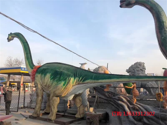 玻璃钢恐龙雕塑 写实动物雕像 房地产圆林景观摆件 卡通恐龙定制