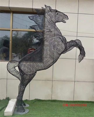 不锈钢马雕塑 商业街游乐场公园绿地广场校园 铁艺镂空马